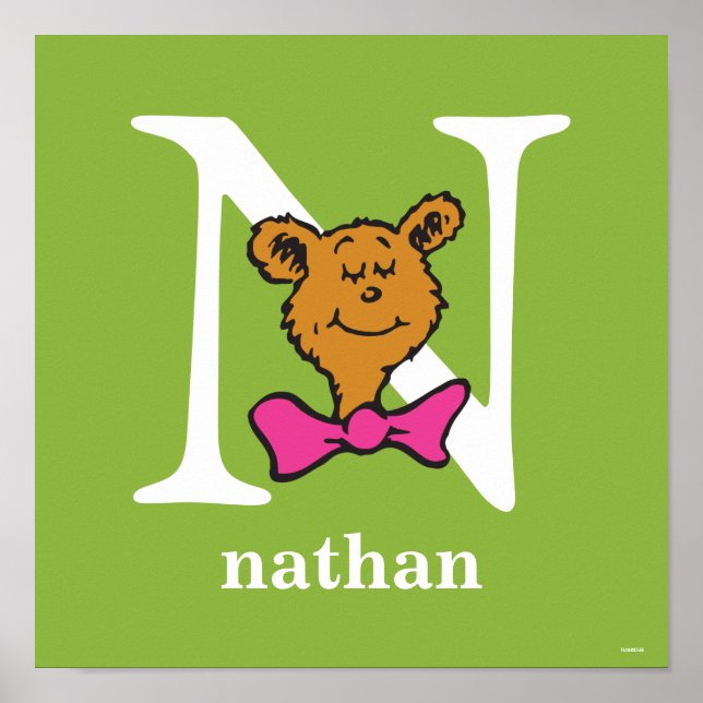 Dr. Seuss's ABC: Letter N - White | Name hinzufüge Poster (Vorne)