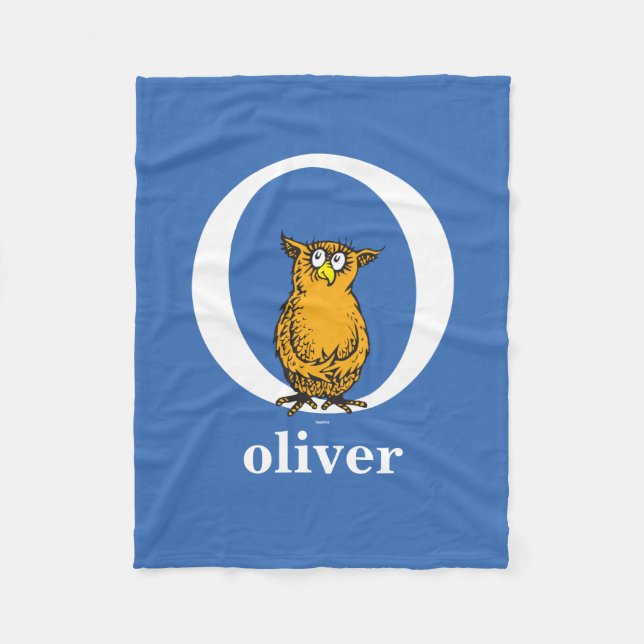 Dr. Seuss's ABC: Letter O - White Add Your Name Fleecedecke (Vorderseite)