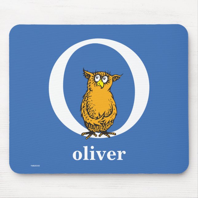 Dr. Seuss's ABC: Letter O - White Add Your Name Mousepad (Vorne)