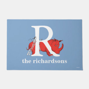 Dr. Seuss's ABC: Letter R - White Add Your Name Fußmatte