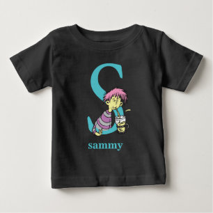 Dr. Seuss's ABC: Letter S - Blue   Name hinzufügen Baby T-shirt