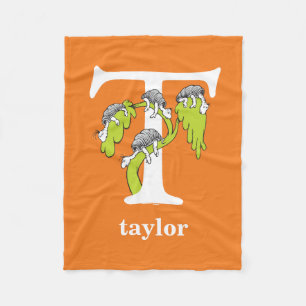 Dr. Seuss's ABC: Letter T - White   Name hinzufüge Fleecedecke