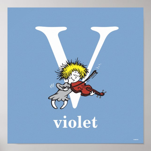 Dr. Seuss's ABC: Letter V - White | Name hinzufüge Poster (Vorne)