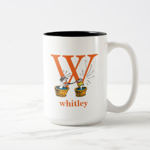 Dr. Seuss's ABC: Letter W - Orange   Name hinzufüg Zweifarbige Tasse