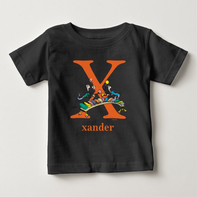 Dr. Seuss's ABC: Letter X - Orange | Name hinzufüg Baby T-shirt (Vorderseite)