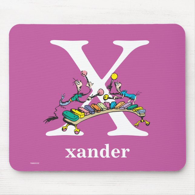 Dr. Seuss's ABC: Letter X - White | Name hinzufüge Mousepad (Vorne)