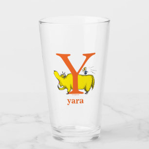 Dr. Seuss's ABC: Letter Y - Orange Name hinzufüg Glas