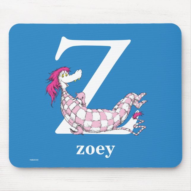 Dr. Seuss's ABC: Letter Z - White | Name hinzufüge Mousepad (Vorne)