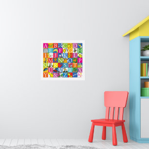 Dr. Seuss's ABC-Muster für farbenfrohe Blockbuchst Poster