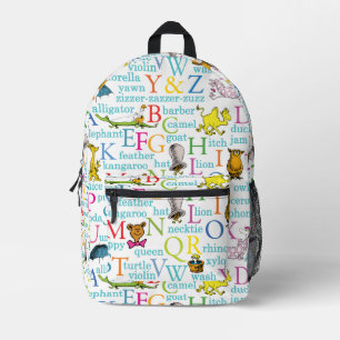 Dr. Seuss's ABC-Muster mit Worten Bedruckter Rucksack