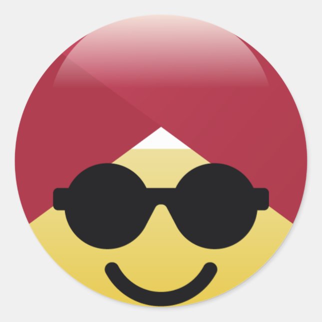 Dr. Social Media Sonnenbrille Turban Emoji Sticker (Vorderseite)