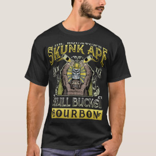 Dr. Squatchs Skunk Ape Skull Bucket Bourbon T-Shirt