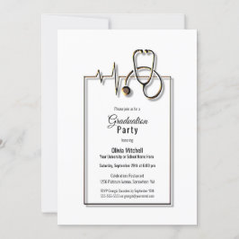 Dr. Stethoscope Graduation Party Einladung
