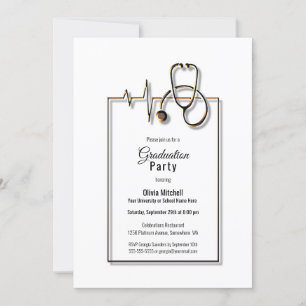 Dr. Stethoscope Graduation Party Einladung