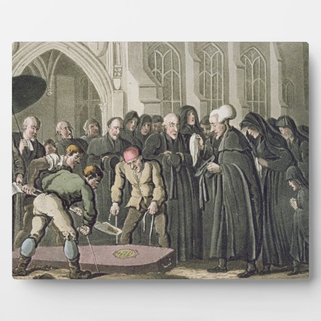 Dr Syntax bei der Beerdigung seiner Ehefrau, von ' Fotoplatte (Vorderseite)