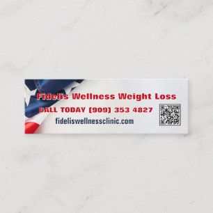 DR Wellness Gewicht Verlust Business Car Magnet Mini Visitenkarte
