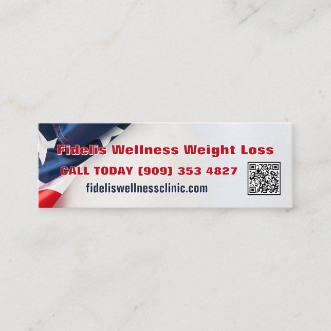 DR Wellness Gewicht Verlust Business Car Magnet Mini Visitenkarte (Vorderseite)