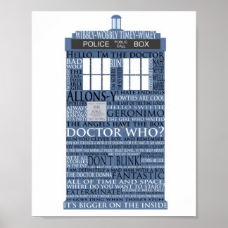 Dr. Who Whovian Fans Poster