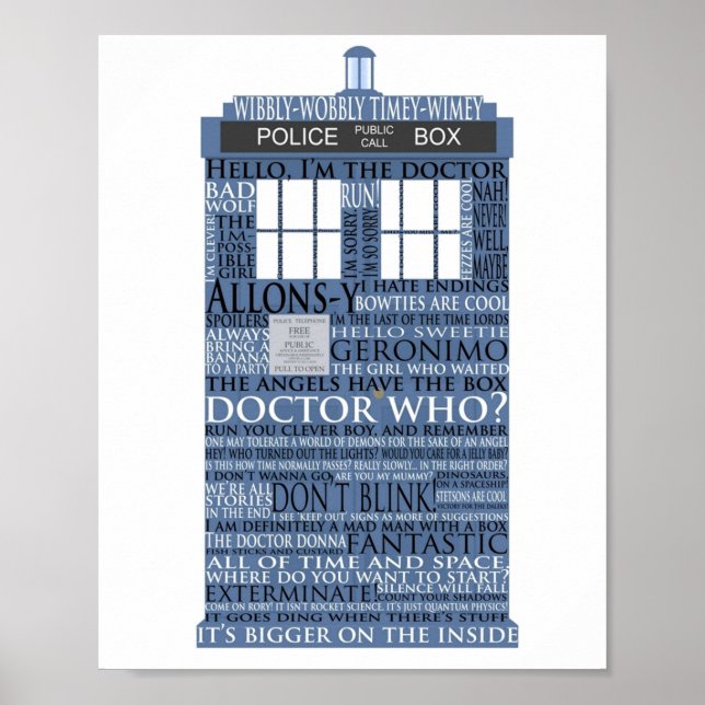 Dr. Who Whovian Fans Poster (Vorne)