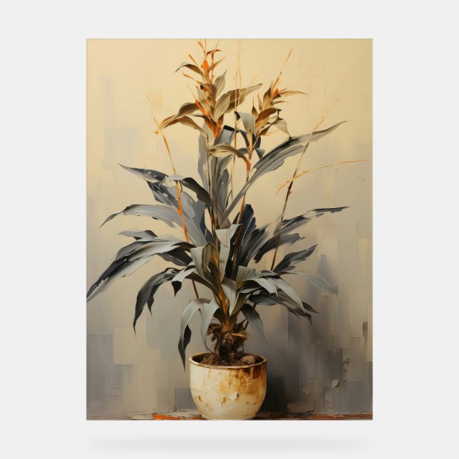 Dracaena - Impasto Floral Acrylschild (Vorderseite)