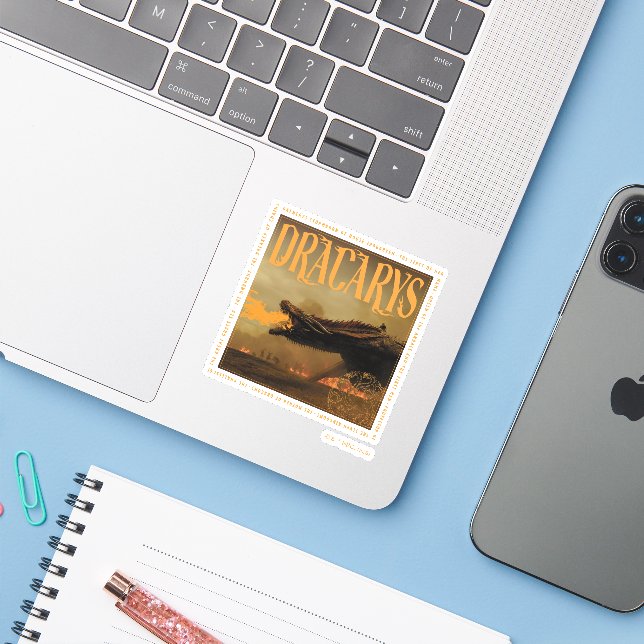 "Dracarys" Drogon Breathing Fire Graphic Aufkleber (Laptop mit iPhone)