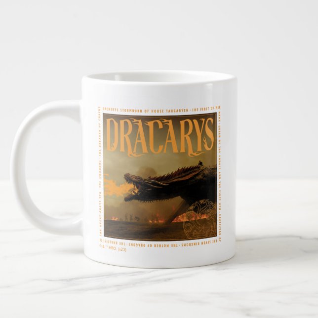 "Dracarys" Drogon Breathing Fire Graphic Jumbo-Tasse (Links)