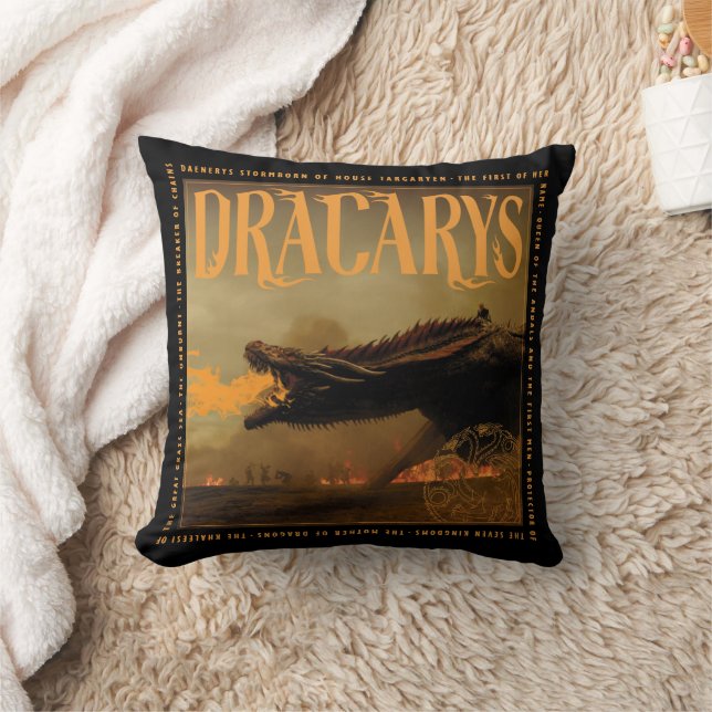"Dracarys" Drogon Breathing Fire Graphic Kissen (Decke)