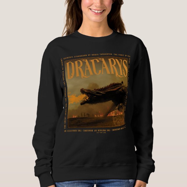 "Dracarys" Drogon Breathing Fire Graphic Sweatshirt (Vorderseite)