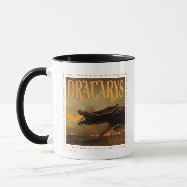 "Dracarys" Drogon Breathing Fire Graphic Tasse (Links)