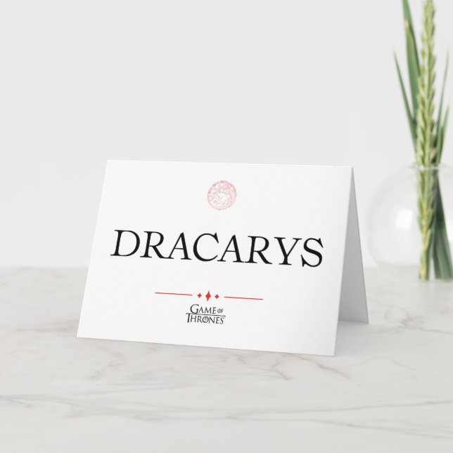 Dracarys Karte (Vorderseite)