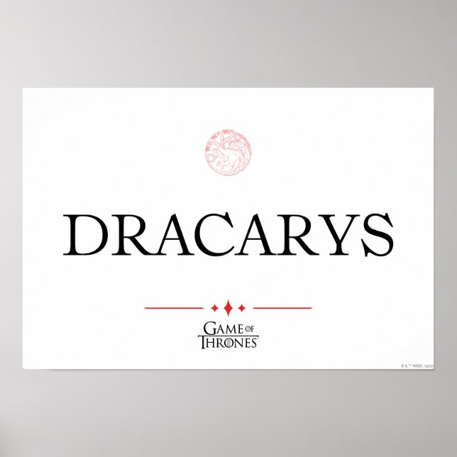 Dracarys Poster (Vorne)