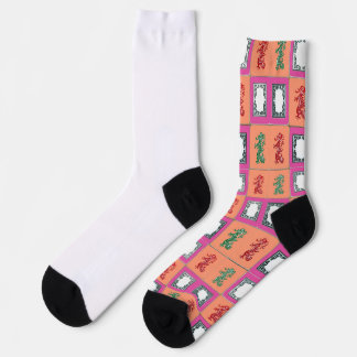 Drache 9 Barbie Rosa und Korallen Design Socken