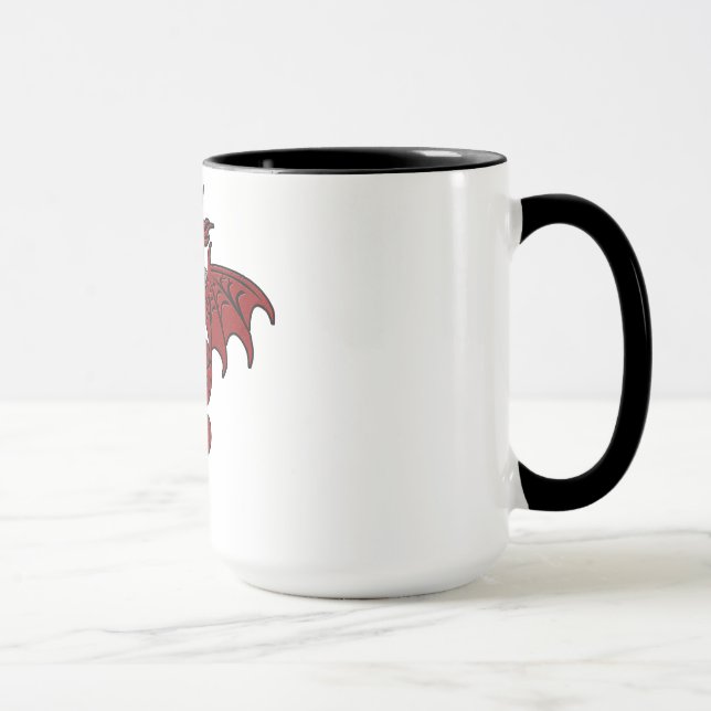 Drache-Alter - Drache-Klinge Tasse (Rechts)