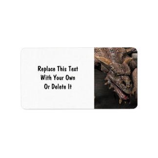 Drache am Toten Ende sucht nach etwas Abendessen - Adressaufkleber