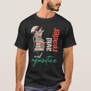 Drache auf Büchern Avialer Leser und neugierig Für T-Shirt