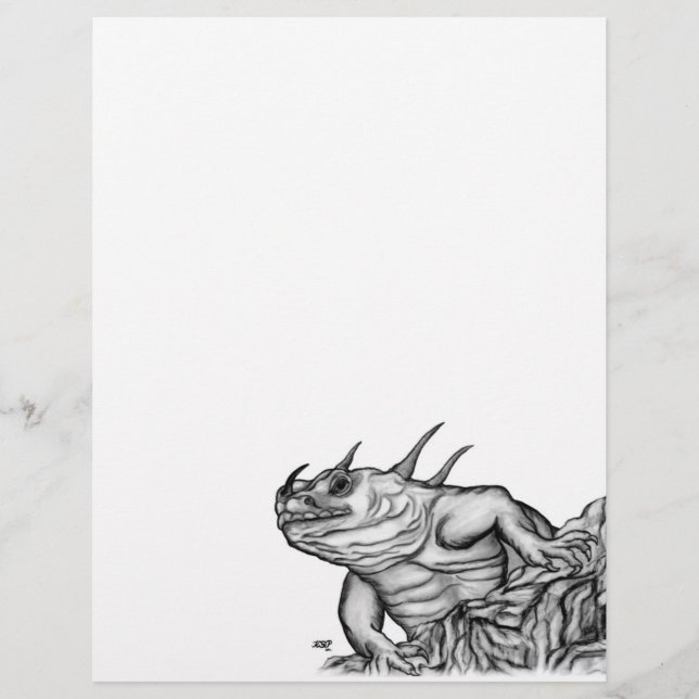 Drache auf dem Felsen (Vorderseite)