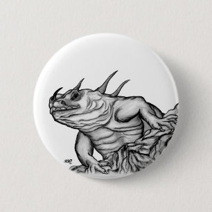 Drache auf dem Felsen Button