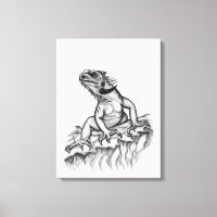 Drache auf dem Felsen