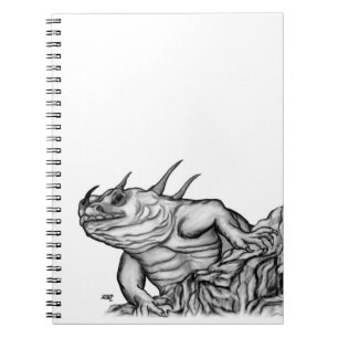 Drache auf dem Felsen Notizblock