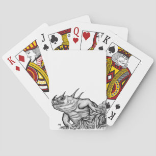 Drache auf dem Felsen Spielkarten
