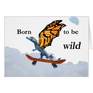 Drache auf Skateboard