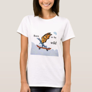 Drache auf Skateboard T-Shirt