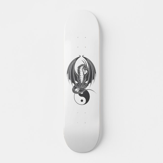 Drache auf Yin Yang Skateboard (Vorne)