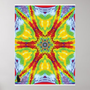 Drache Auge Kinematische Collage Kaleidoskop Poste Poster