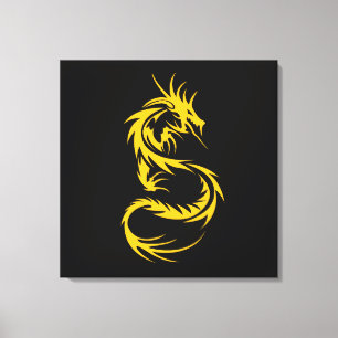 Drache aus Gold Leinwanddruck