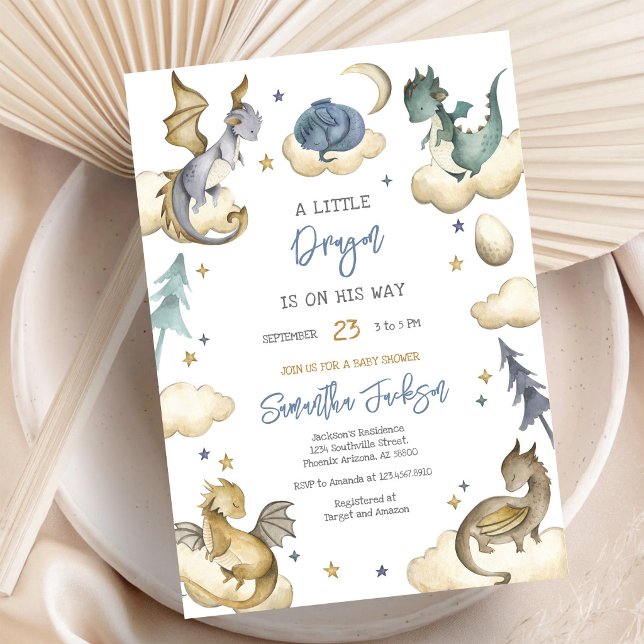 Drache Baby Shower Einladung (Von Creator hochgeladen)