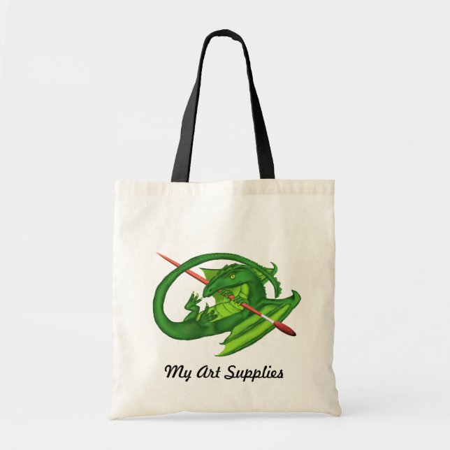 Drache bearbeitet Taschen-Tasche Tragetasche (Vorne)