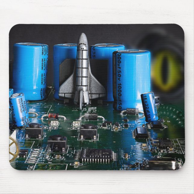 Drache beim Start des Space Shuttle Mousepad (Vorne)