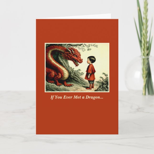 Drache Bilderbuch Karte (Vorderseite)