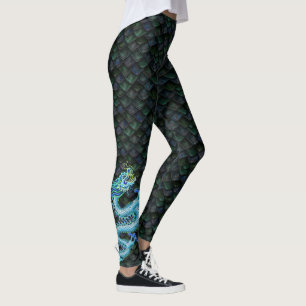 Drache-Boots-Leggings-kleiner blauer Drache Leggings